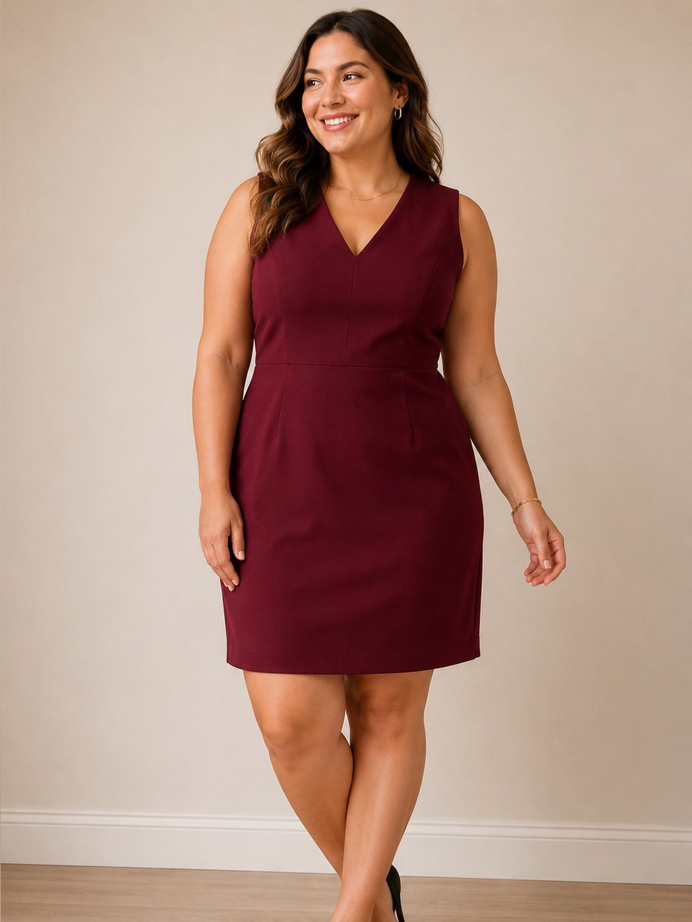 LOFT Maroon Sheath Dress - Sz 10